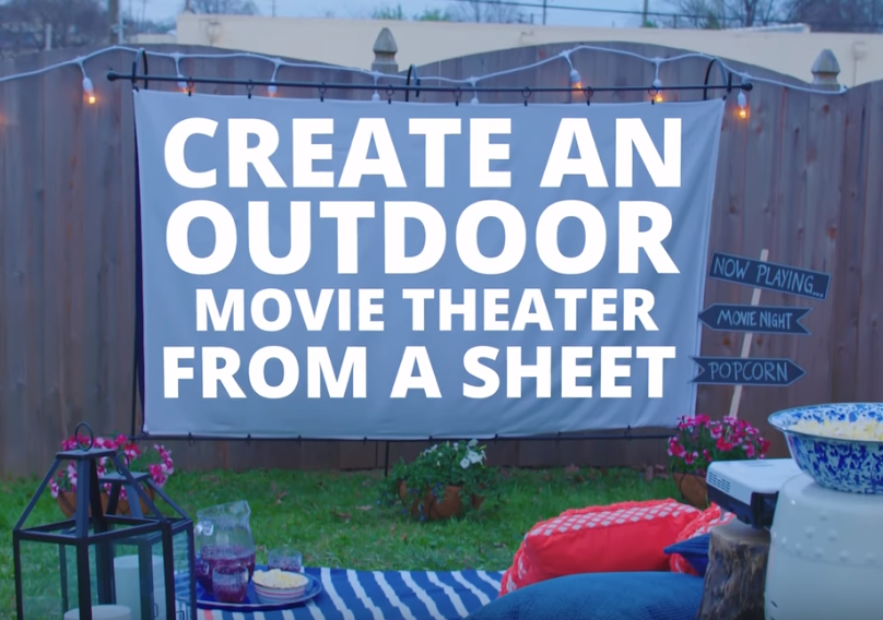 Make your own Outdoor Movie Theatre screen