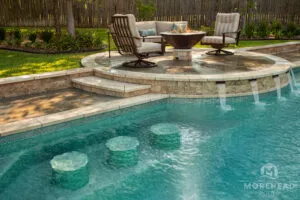 Outdoor living with firepit