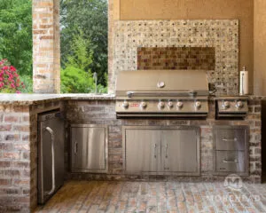 Outdoor kitchen with build in hi-end appliances