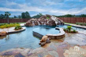 Luxury pool with slide