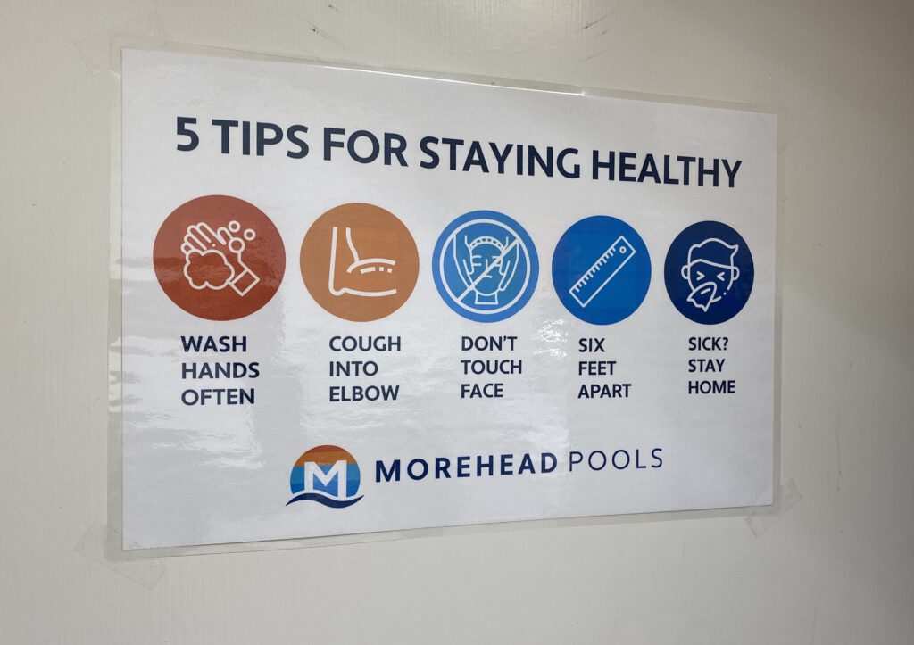 Morehead Pools Covid-19 safety tips