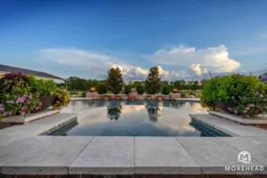 Custom spa with water feature