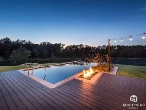 fire feature on the ground | Morehead Pools