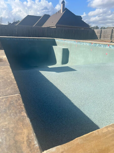 close up of a pool after being plastered | Morehead Pools