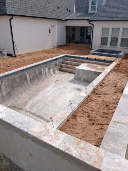 shotcrete pool during build phase | Morehead Pools