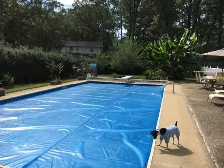 Luxury Pool Builder Shreveport & Bossier City LA – Winter Pool Cover Protecting Backyard Pool